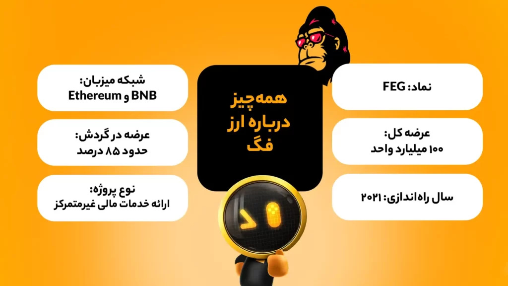 اینفوگرافی ویژگیهای بنیادی ارز فگ (FEG)