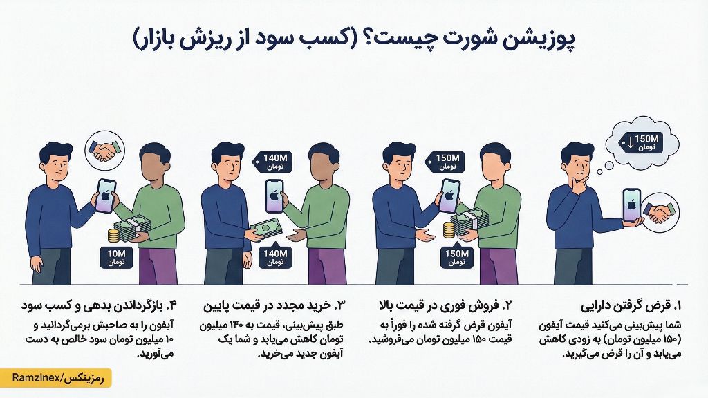 اینفوگرافی آموزش مراحل پوزیشن شورت
