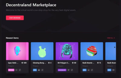 بازارچه دیسنترالند یا Decentraland Marketplace چیست و چه امکاناتی دارد؟