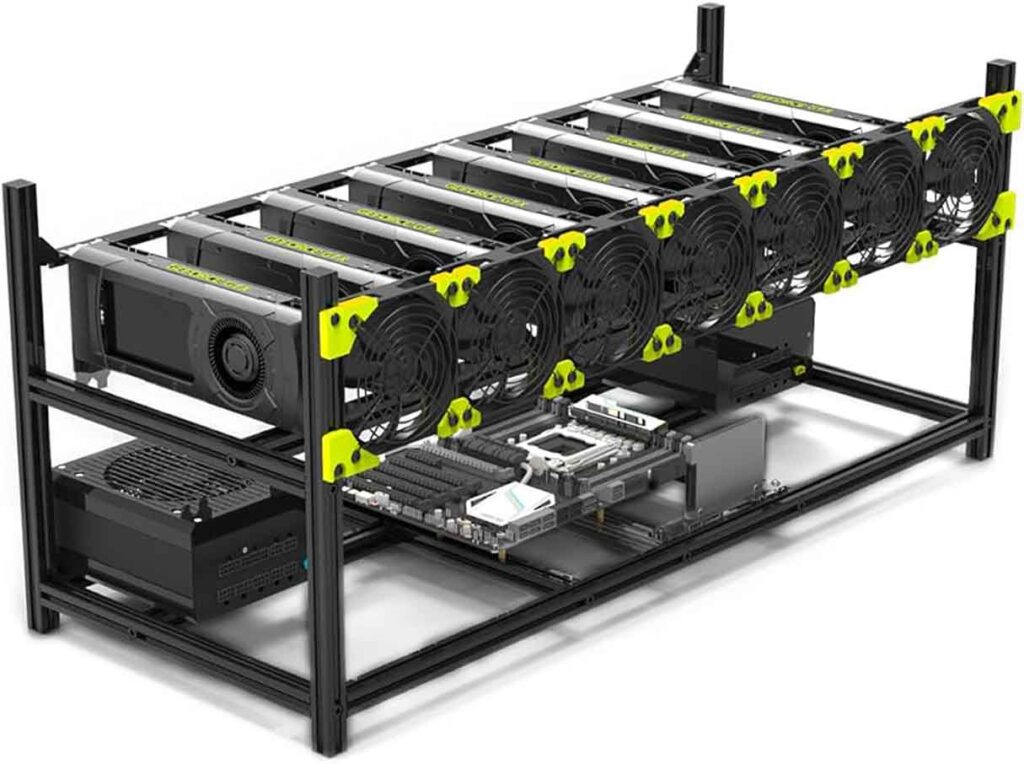 ماینرهای GPU میتوانند عملیات بسیار بیشتری را نسبت به یک CPU پردازش کنند.