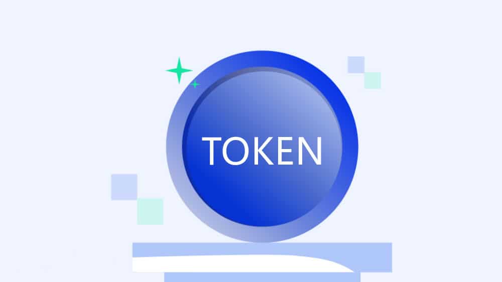 نماد ارز توکن فای با طراحی آبی و نوشته TOKEN