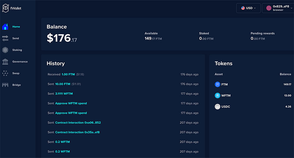استفاده از fWallet نیاز به دانش فنی زیادی ندارد.