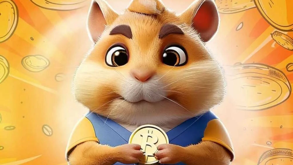 همستر با نماد بیت کوین در دست