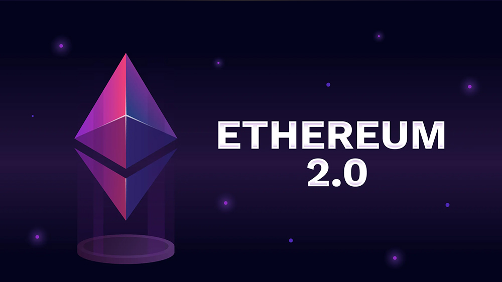 نماد اتریوم در کنار نوشته اتریوم 2.0