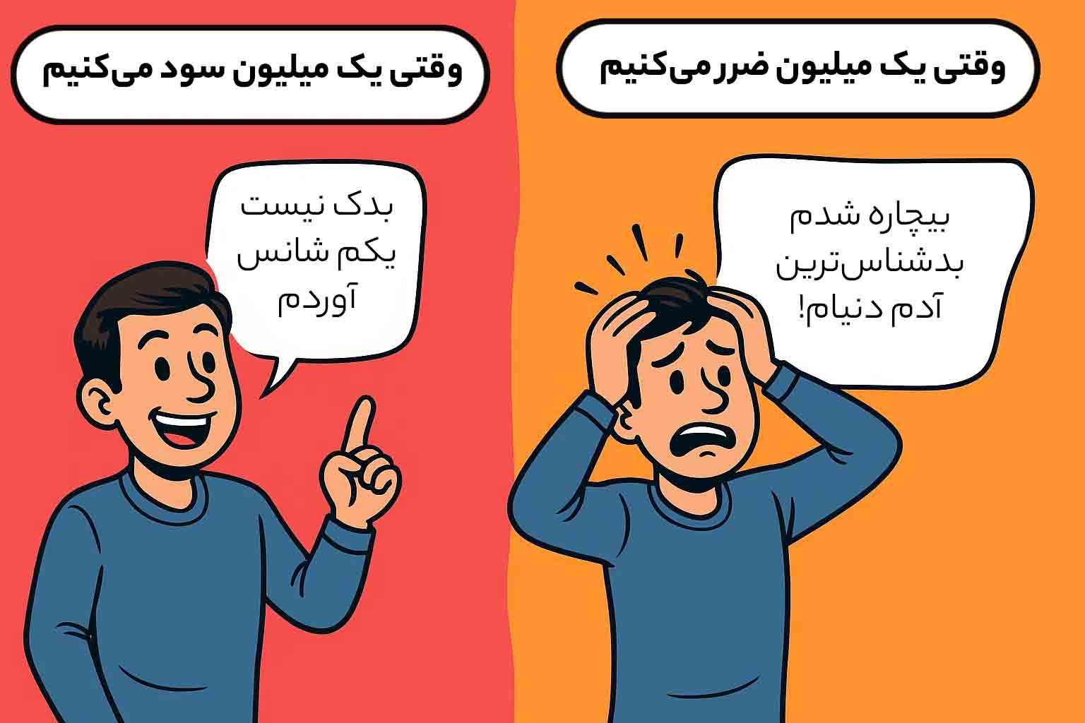 اینفوگرافی و کامیک برای توضیح سوگیری زیانگریزی