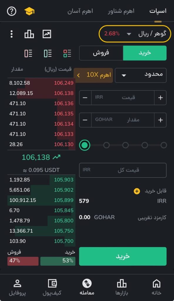 انتخاب جفت ارز در رمزینکس برای انتخاب بازار مد نظر
