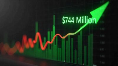 افزایش ورودی 744 میلیون دلاری به ای تی اف های بیت کوین