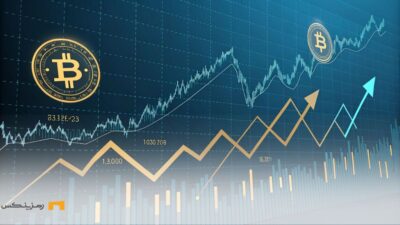 نمودار تغییرات سرمایه‌گذاری در صندوق‌های ETF بیت‌کوین با نمایش ورودی و خروجی‌های سرمایه