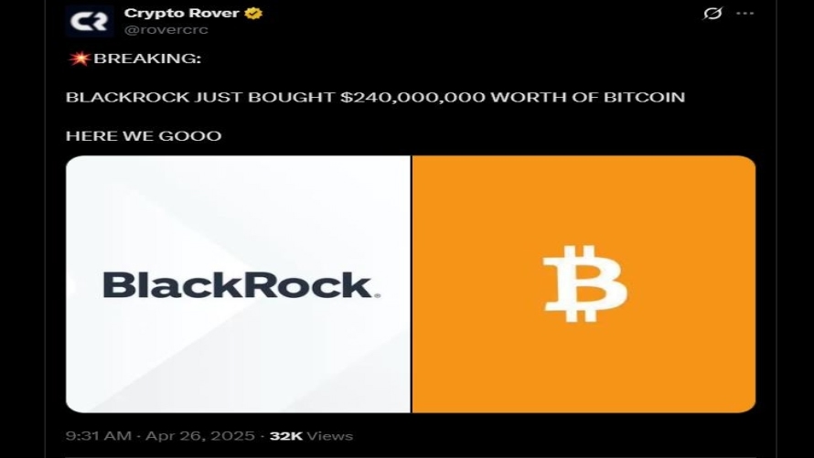 توییت مربوط به خرید بیت کوین