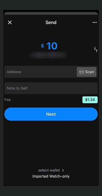 تنظیمات تراکنش در کیف پول بیت کوین بلو ولت