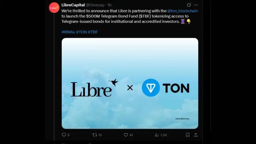 راه اندازی صندوق اوراق قرضه تلگرام 500 میلیون دلاری (TBF) توسط Libre