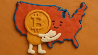 بیت کوین و آمریکا در آغوش هم، نماد رشد شاخص Bitcoin Premium Gap به منزله افزایش فشار خرید بیت کوین توسط آمریکاییها