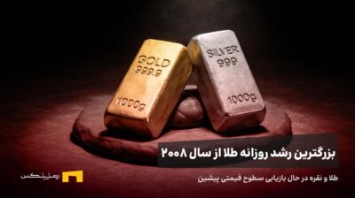 شمش طلا و نقره زیر نور موضعی
