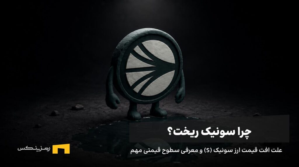 توکن سونیک ناراحت به تصویر خود در آب نگاه می‌کند.