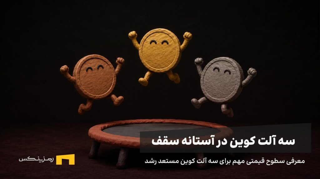 سه آلت کوین در حال پرش روی ترامپولین